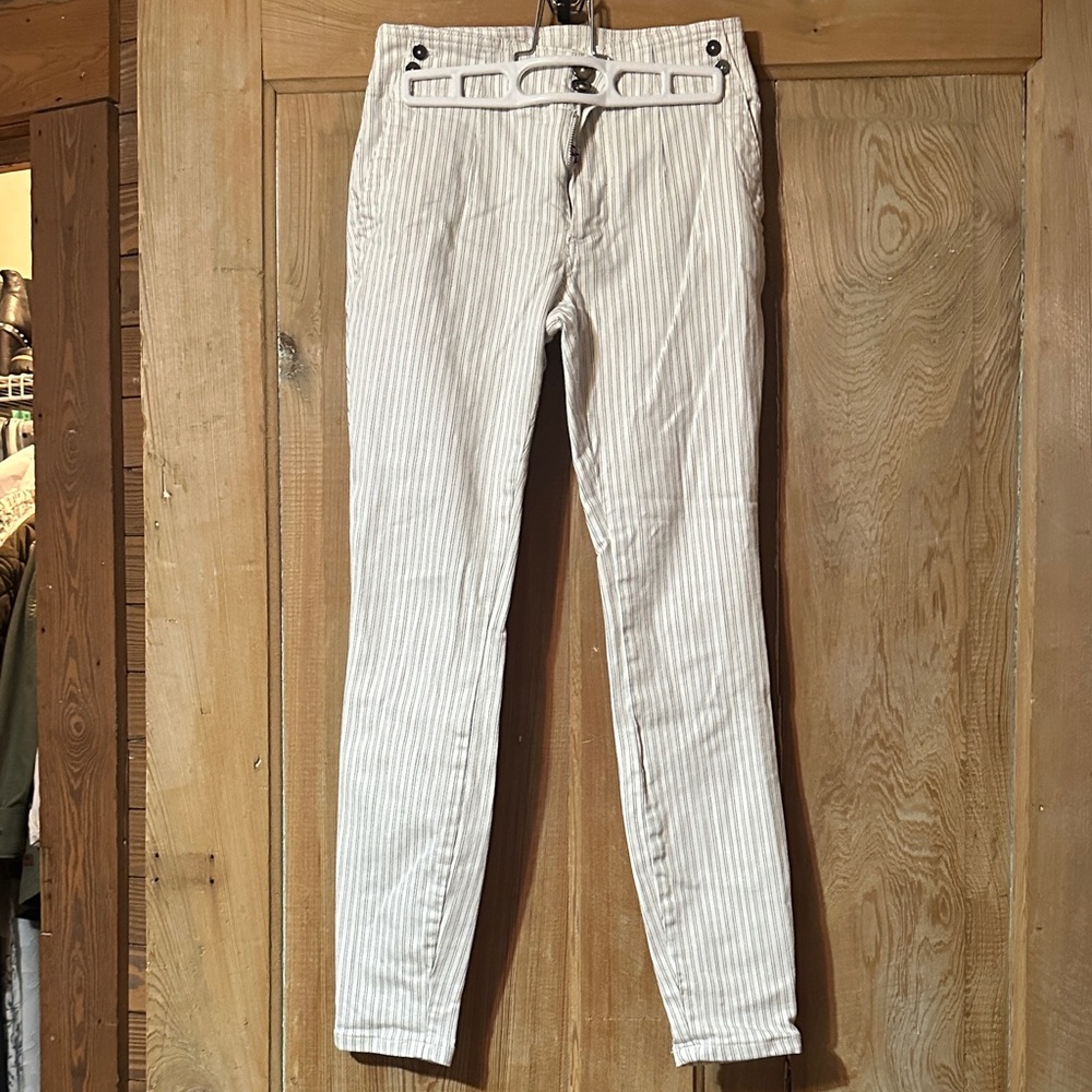 Pilcro and the Letterpress Striped White Chinos